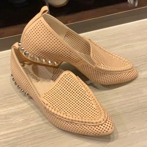 Jeffrey Campbell nude studded loafers!